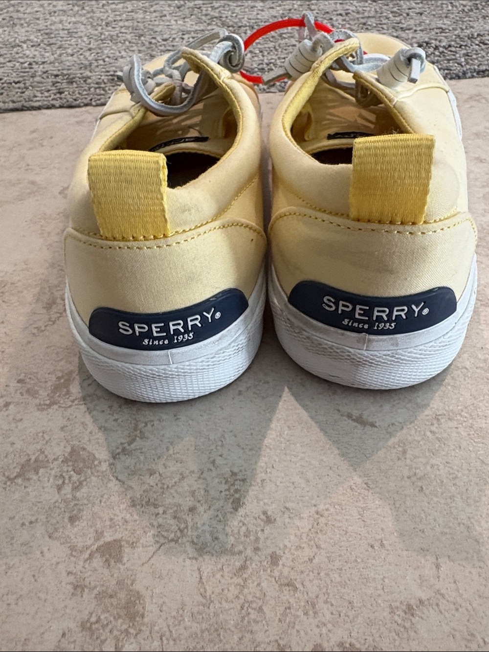 Sperry Pale Yellow Slip-On Sneakers- The Perfect Summer Shoe! - Picture 3 of 3